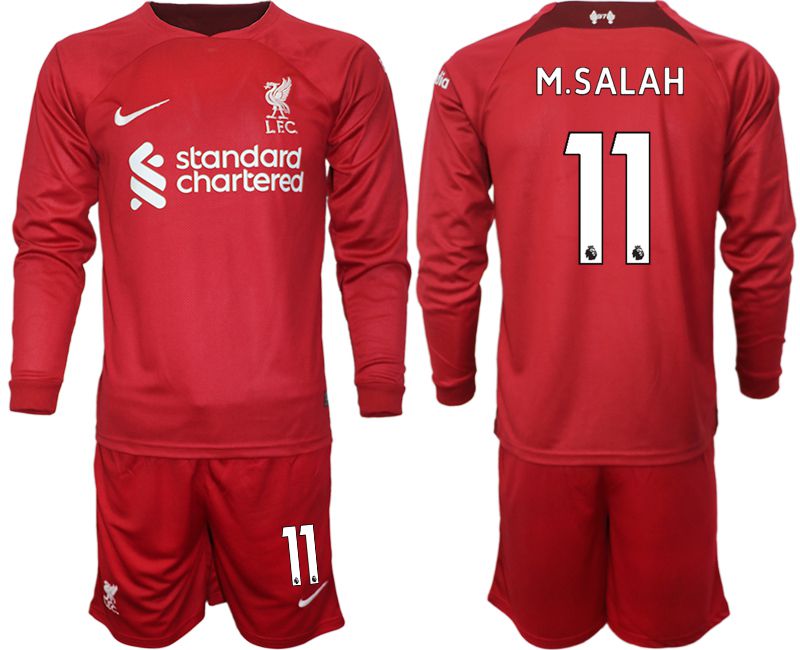 Men 2022-2023 Club Liverpool home long sleeves red #11 Soccer Jersey->liverpool jersey->Soccer Club Jersey
